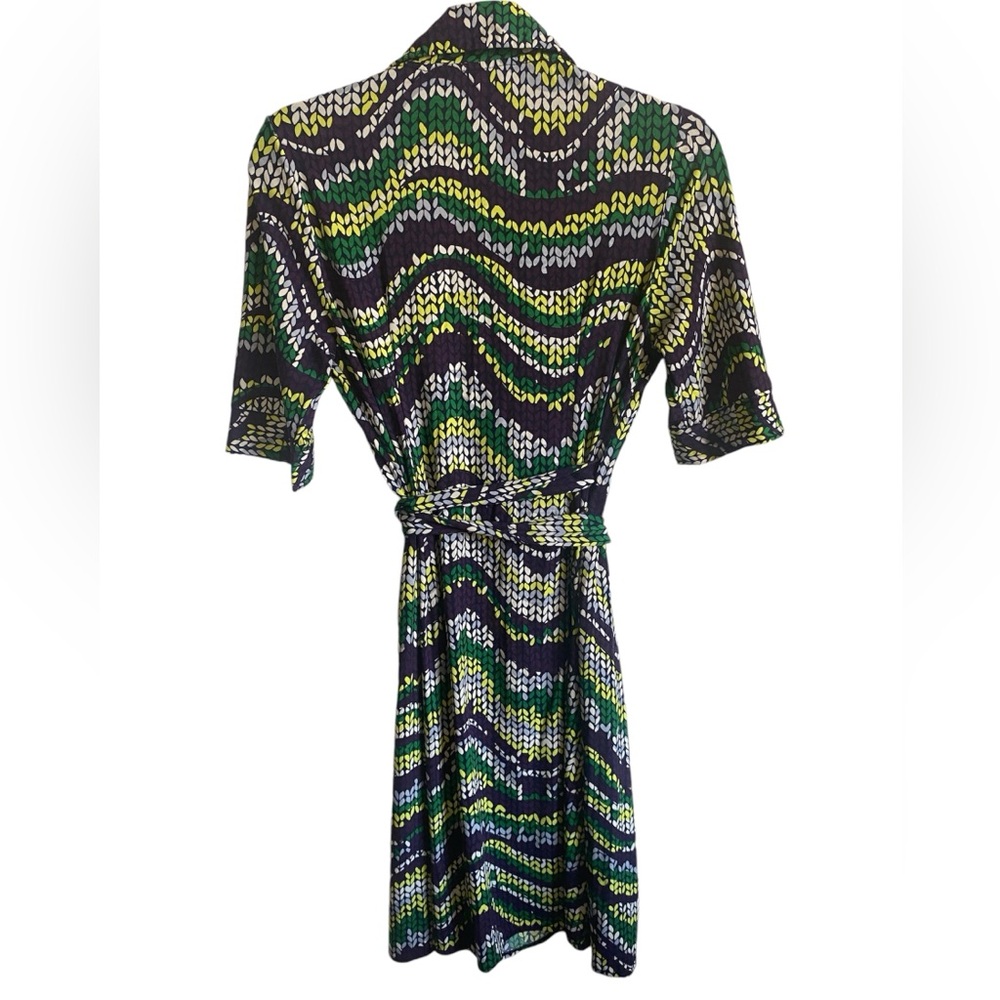 Diane Von Furstenberg 100% Silk Jersey Wrap Dress Size 6 - Picture 4 of 8